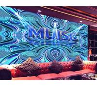 rskjdghshd Papier Peint Tendance Bleu Glace Cristal Notes De Musique Dynamique Salle De Bal Thème Bar Restaurant Occidental Fond Mural Après-midi Thé Café Papier Peint,3D,430x300cm