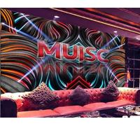 rskjdghshd Papier Peint Tendance Moderne Mode Rythme Salle De Bal Thème Bar Restaurant Occidental Fond Mural Après-midi Thé Café Papier Peint,3D,400x280cm