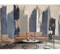 rskjdghshd Tableau texturé représentant une silhouette de ville, peint à l'encre à la main, idéal pour décorer un mur derrière un canapé, dans une chambre, un salon ou un bureau ; 3D ; 250 x 175 cm