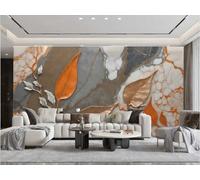 rskjdghshd Wallpaper Modern Brown And Red Leaves Spliced orange Gray Marble Pattern TV Sofa Background Wall Bedroom Living Room Study Mural,3D,350x245cm