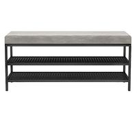 Rsmmpqa Banc à chaussures moderne à 2 niveaux avec support à chaussures en métal Tabouret avec coussin rembourré Meuble de rangement pour chaussures Décoration d'intérieur (couleur : -b, taille : 80 x