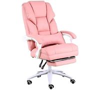 Rsmmpqa Boss Fauteuil de bureau pivotant en cuir avec accoudoirs rembourrés et fonction massage