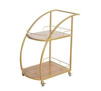Rsmmpqa Casier à bouteilles de vin, étagères tout usage, chariot de service à 3 niveaux, unités de rangement en maille métallique, chariot de cuisine avec rangement (couleur : A marbre blanc) (B