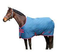 Rsmmpqa Couverture de pluie pour cheval - 205,7 cm - Col standard 600D - Tapis de soins pour cheval foncé - Isolation hivernale chaude et coupe-vent