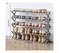 Rsmmpqa Étagère à chaussures à 5 niveaux pour placard, organiseur de chaussures économise de l'espace et respectueux de l'environnement, étagère de rangement utilitaire pour la maison, l'entrée, le