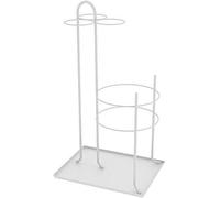 Rsmmpqa Porte-parapluie antidérapant en fer forgé étagère de sol quatre couleurs Hall 33 x 25 x 60 cm (couleur : marron) (blanc)