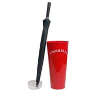 Rsmmpqa Porte-parapluie - Porte-parapluie rond simple en fer, seau de stockage d'humidité pour bureau (rouge)