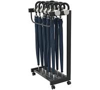 Rsmmpqa Porte-parapluie verrouillable pliable étagère de rangement au sol Big Lock Creative Hôtel Lobby Bureau 590 x 300 x 970 mm Porte-parapluie (taille : parapluie noir 10+10) (parapluie bleu 10+10)