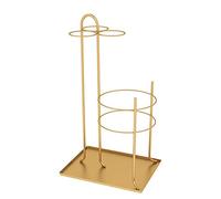 Rsmmpqa Porte-parapluies en métal - Petit porte-parapluie pour long/court - Organiseur gain de place pour intérieur et extérieur - 33 x 12 x 41 cm - Marron