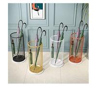 Rsmmpqa Porte-parapluies pour entreprise, seau de parapluie, support de rangement de parapluie avec base en marbre, avec crochet et plateau d'égouttement, 4 couleurs (doré)