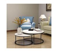 Rsmmpqa Table de salle à manger ronde petite table de bureau table basse de réunion pour cuisine, salon, table de conférence de bureau imperméable (couleur : 3, taille : 1) (2 1)