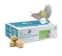 RSPB - Boules de Graisse pour Oiseaux d'extérieur, Boules de suif à Haute énergie avec vers de Farine, fabriquées au Royaume-Uni, délicieuses et nutritives, adaptées pour Une Alimentation Toute