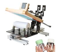 RSPPPJQ Machine de sérigraphie Manuelle incurvée, Machine cylindrique réglable for Bouteilles cylindriques de 250 mm de Hauteur et de diamètre 1,3 à 27 cm.