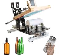 RSPPPJQ Machine d'impression sérigraphique cylindrique, Zone Graphique maximale de 200 x 250 mm, imprimante sérigraphique Manuelle incurvée, for Bouteilles, Tasses et Mugs de 270 mm de diamètre.