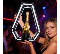 RSPPPJQ Panneau de Service de Bouteilles de Bar, présentoir de Bouteilles d'alcool à LED, Whisky de Champagne de Club, présentoir de Service de Bouteilles avec télécommande et 7 Couleurs réglables