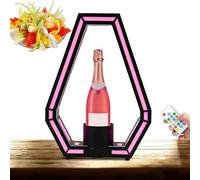 RSPPPJQ Présentoir de Bouteilles de vin Lumineux réglable en Couleur,présentateur de Bouteilles de Champagne,étagère d'affichage de BOU-teilles d'alcool éclairée par LED