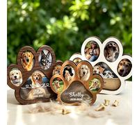 RSQGT Boîte Mémoire en Bois Personnalisable avec Votre Photo - Urne Souvenir pour Cendres, Fourrure ou Poils de Chien ou Chat - Cadeau de Deuil (Boîtes à Souvenirs)