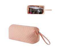 RSRSLEII Grand sac de rangement portable en coton matelassé avec poignée, convient pour Shark FlexStyle, sèche-cheveux Dyson Airwrap, fer à friser, Revlon Trousse de voyage (rose)