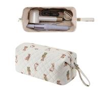 RSRSLEII Grand Sac de Voyage matelassé avec Motif nœud, étui de Rangement étanche pour Accessoires de Coiffure Shark FlexStyle, sèche-Cheveux Dyson Airwrap, Fer à friser, Outils pour Cheveux Revlon