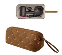 RSRSLEII Grand Sac de Voyage matelassé avec Motif nœud, étui de Rangement étanche pour Accessoires de Coiffure Shark FlexStyle, sèche-Cheveux Dyson Airwrap, Fer à friser, Outils pour Cheveux Revlon