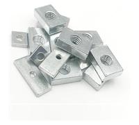 RSRSR Écrous rectangulaires10 pièces écrou carré M3 M4 M5 M6 M8 écrous rectangulaires écrous de Bloc Coulissant Mince Accessoire de Profil en Aluminium en Acier au Carbone zingué(M5x20x13x4)