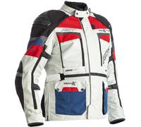 RST Adventure-X Airbag Moto Veste Textile, Blanc/Bleu/Rouge, Taille M