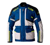 RST Endurance CE Veste de moto imperméable en textile pour homme, Bleu, argenté, jaune, 50