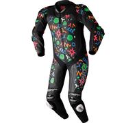 RST Pro Evo Airbag Doodle, combinaison en cuir 1pcs. perforée L Noir/Vert/Bleu/Rouge/Orange Noir/Vert/Bleu/Rouge/Orange