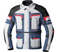 RST Pro Series Adventure-X Veste textile de moto de dames, blanc-rouge-bleu, taille L pour femmes
