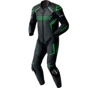 RST Moto – Combinaison cuir moto RST S1 D3O – une pièce perforée – Noir/néon-vert – 56