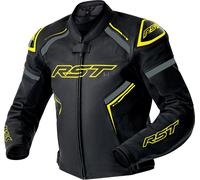 RST S1 D3O, veste en cuir perforé XL Noir/Jaune Néon/Gris Noir/Jaune Néon/Gris