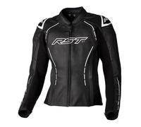 RST S1 Veste de Moto en Cuir pour Femme Noir/Blanc Taille XL