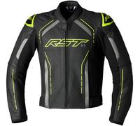 RST S1 Veste en cuir de moto, noir-jaune, taille 40 pour homme