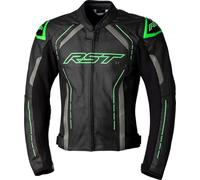 RST S1 Veste en cuir de moto, schwarz/grün, 42