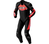 RST Tractech Evo D3O Combinaison en cuir de moto perforée en une pièce, noir/rouge, Taille 54