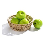 RSTYS Lot de 10 pommes vertes artificielles réalistes pour la décoration de la maison ou de la cuisine