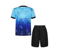 Rswnyirn Enfant Garçon Maillot Equipe de France Football Ensemble T-Shirt et Shorts Foot Sport Basket A Bleu clair 15-16 ans