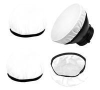 RSYHVG Lot de 4 diffuseurs de 18 cm, blanc doux pour diffuseur de photographie, couverture de diffuseur, tissu pour anneau lumineux et flash