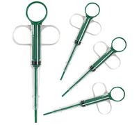 RSYHVG Lot de 4 pilules à piston pour petits chats et chiens - Distributeur de pilules à pointe souple - Seringue pour animaux domestiques - Accessoires d'alimentation (vert)