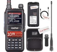 Rt-470 10 Watt Tri-Band Radio 256Ch Air Band Walkie Talkie With Air Band Reception Noaa Fm Radio Receive