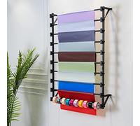 RT Mural pour Rubans, Papier Cadeau, Noir, présentoir à Foulards en métal pour Magasin de vêtements, Placard, 10 UX