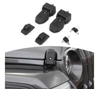RT-TCZ Lot de 2 loquets de capot d'origine avec clé pour Jeep Wrangler JL JLU Gladiator JT 2018-2024 Noir