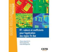 Rt : Valeurs Et Coefficients Pour L'application Des Règles Th-Bat - Parois Vitrées, Parois Opaques, Ponts Thermiques