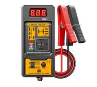 RT01 Testeur de relais de voiture, analyseur d'affichage numérique 12 V 24 V pour relais 4 broches 5 broches dans les voitures, camions, motos, véhicules marins, noir (RT01-BT138)