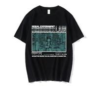 rt0a3wwu Anime Serial Experiments Lain Manga Graphic Print Unisex Men Women T-Shirt Tees11