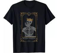 rt0a3wwu Limited High Priestess Arcana Tarot Card Witchcraft Skeleton Goth T-Shirt