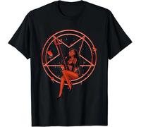 rt0a3wwu Satanic Devil Doll Scary Pentagram Occultism T-Shirt