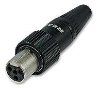 RT3FCT-B Neutrik Mini XLR Prise, 3P,Vis Verrou