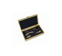 rt802h tire bouchon coffret sommelier bambou pour 1 bouteille avec 4 accessoires
