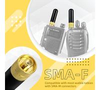 RT805s Walkie Talkie Antenna Short Antenna SMA-F Dual Band VHF/UHF Antenna Compatible with Walkie Talkie RT5R RT5 RT21 H777 UV-5R UV-5RA UV-5RB UV-5RC BF-888S (1pcs)